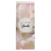 White Apple Blossom Photography Wijn Cadeautas (Achterkant)