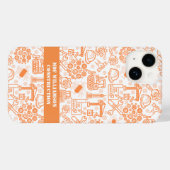 White Architectural Blueprint Engineer Pattern Case-Mate iPhone Case (Achterkant (horizontaal))