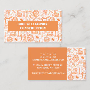 White Architectural Blueprint Engineer Pattern Visitekaartje