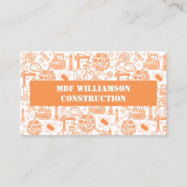 White Architectural Blueprint Engineer Pattern Visitekaartje