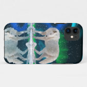 White Arctic Wolf & Northern Lights iPhone 5 Hoesj Case-Mate iPhone Case (Achterkant (horizontaal))