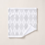 White Argyle Bad Handdoek (Wasdoekje)