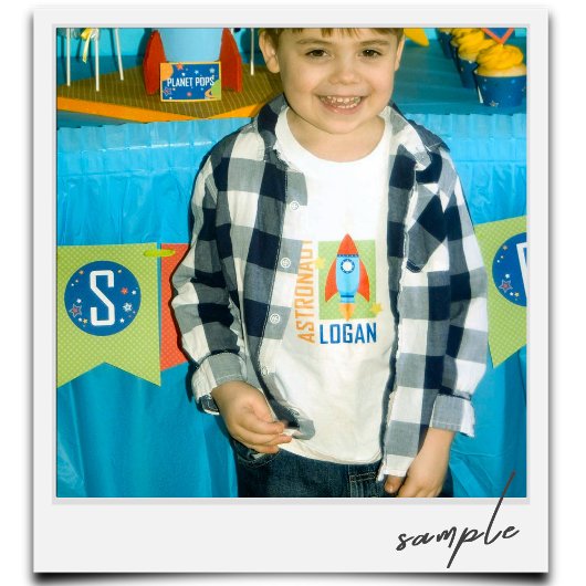 White Astronaut Naam Space Rocket Party Shirt