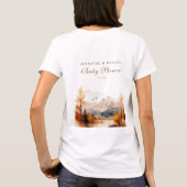 White Autumn Woodland Bear Cub We Can Bearly Wait T-shirt (Achterkant)