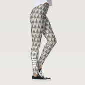 White Awareness Ribbon Angel Custom Words Leggings (Rechts)