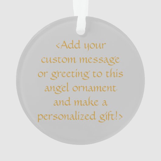 White Awareness Ribbon Angel Customisé ornements (dos)