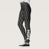 White Awareness Ribbon Hope & Cure Custom Leggings (Gauche)