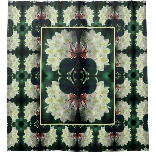 White Azalea Flower Abstract Pattern Douchegordijn (Voorkant)