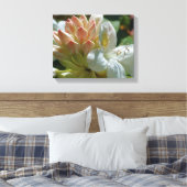 White azalea flower bloesem and bud canvas afdruk (Insitu (Slaapkamer))