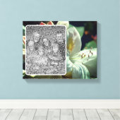 White Azalea Flower Creëer Uw eigen foto Canvas Afdruk (Insitu (Houten vloer))