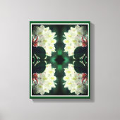 White Azalea Flower with Raindrops Abstract Canvas Afdruk (Voorkant)