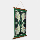 White Azalea Flower with Raindrops Abstract Hangend Wandkleed (Gebogen)