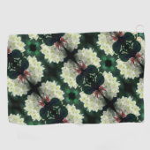 White Azalea Flower with Raindrops Pattern Golfhanddoek (Horizontaal)