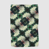 White Azalea Flower with Raindrops Pattern Golfhanddoek (Voorkant)