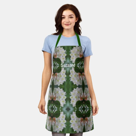 White Azalea Flower with Raindrops Personated Schort (Gedragen)