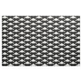 White B-2 Spirit Stealth Bomber Pattern on Black Stof (Fat Quarter)