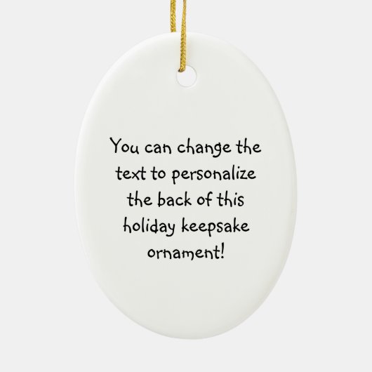 White Baby 1st kerstversiering Keramisch Ornament (Achterkant)