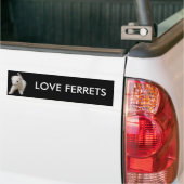 White Baby Ferret Bumper Sticker (Op Truck)