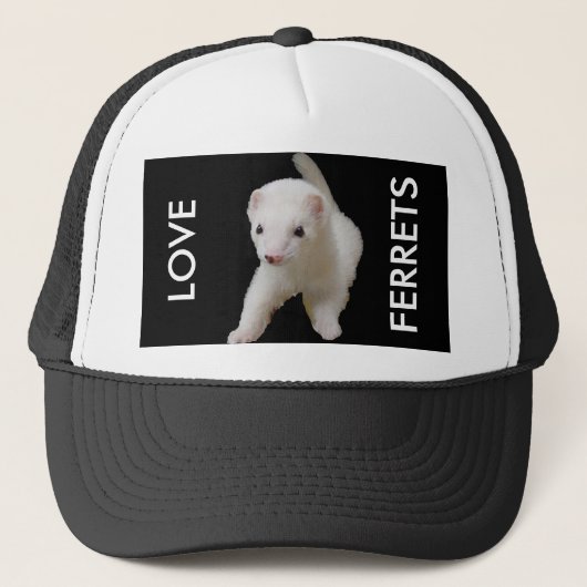White Baby Ferret Trucker Pet (Voorkant)