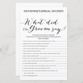 White Background Vrijgezellenfeest Game PRINTED (Voorkant / Achterkant)