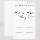 White Background Vrijgezellenfeest Game PRINTED (Voorkant / Achterkant)