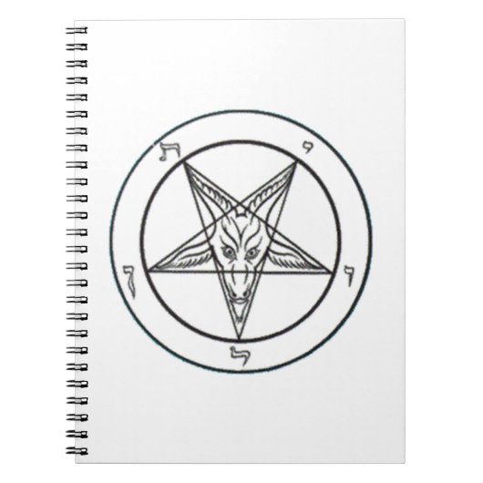 White Baphomet notebook Notitieboek (Voorkant)