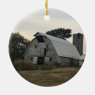 White Barn Ornament