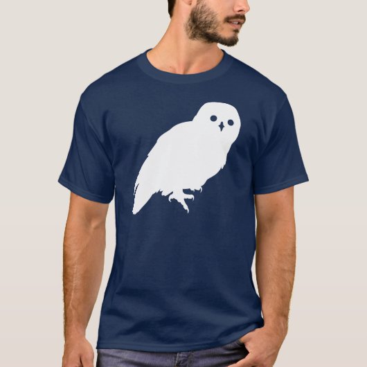 White Barn Owl Graphic T-shirt (Voorkant)