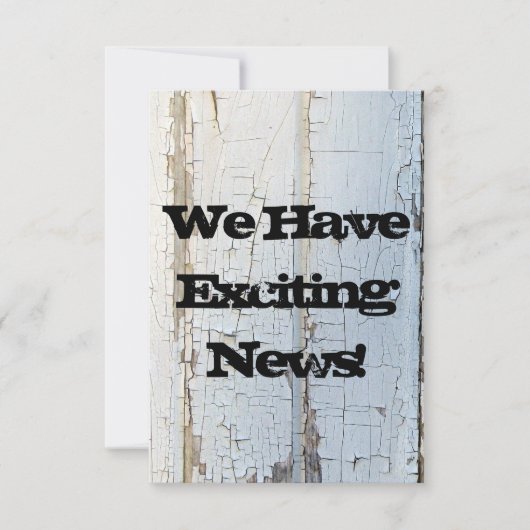 White Barn Wood Rustic Save the Date (Voorkant)