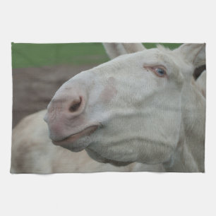 White Baroque Donkey Theedoek