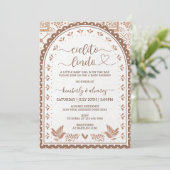 White & Barro Cielito Lindo Baby shower Invitation (Debout devant)