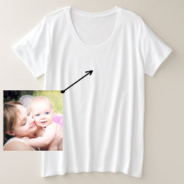 White Basic voor vrouwen Vervang Afbeelding Grote Maat T-shirt