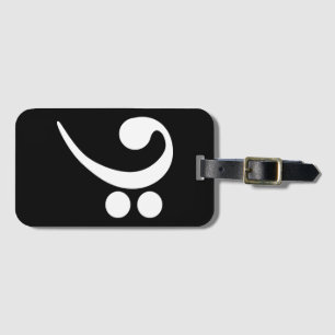 White Bass Clef Bagagelabel