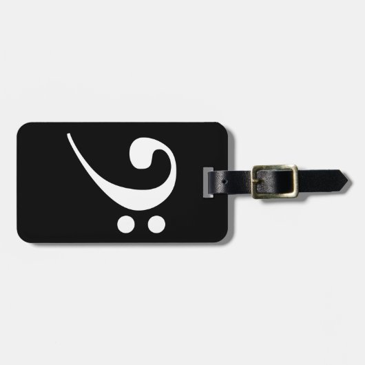 White Bass Clef Bagagelabel (Voorkant horizontaal)