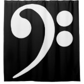 White Bass Clef Douchegordijn (Voorkant)