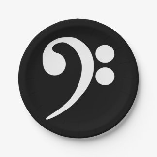 White Bass Clef Papieren Bordje