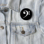 White Bass Clef Ronde Button 5,7 Cm (In situ)
