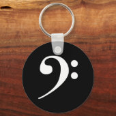 White Bass Clef Sleutelhanger (Voorkant)