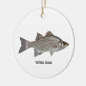 White Bass Keramisch Ornament (Links)
