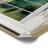 White Bay Window Illusion Calming Lake Poster (Hoek)