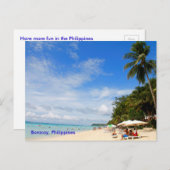 White Beach, Boracay Briefkaart (Voorkant / Achterkant)