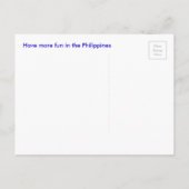 White Beach, Boracay Briefkaart (Achterkant)