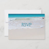 White Beach bruiloft RSVP-kaart RSVP Kaartje (Achterkant)
