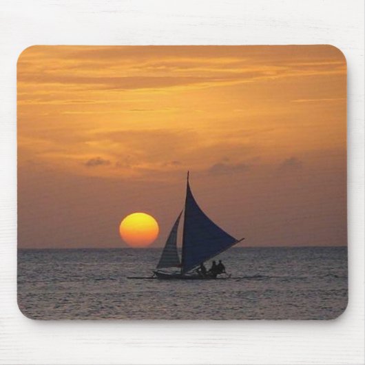 White Beach Sunset Muismat (Voorkant)