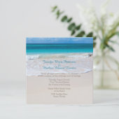 White Beach Wedding Invitation (Debout devant)