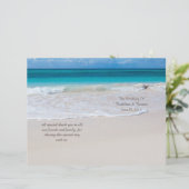 White Beach Wedding Program (Staand voorkant)