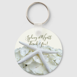 White Beach Wedding Starfish Favors Key Ring Sleutelhanger