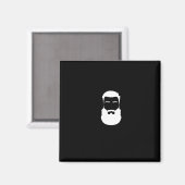 White Beard Magnet Magneet (Voorkant / Achterkant)