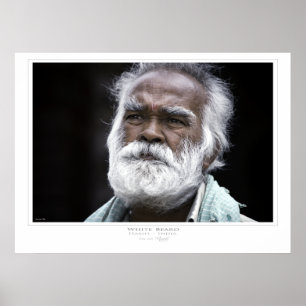 White beard print