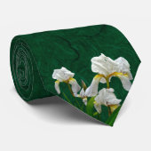 White Bearted Iris Blossom Stropdas (Opgerold)